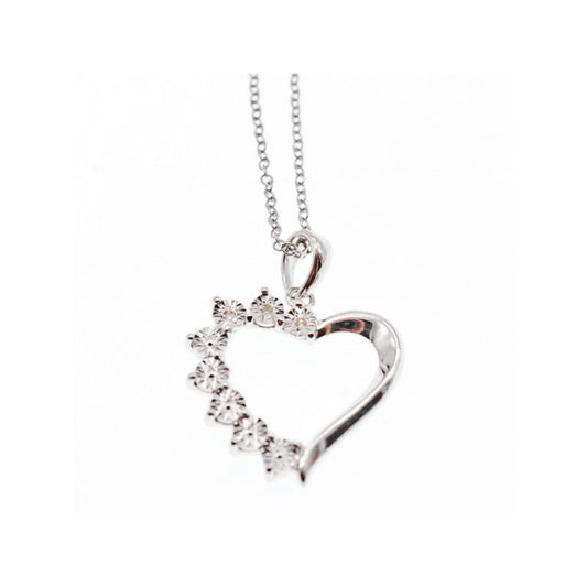 925 Sterling Silver "Heart" Chain with Pendant Italy