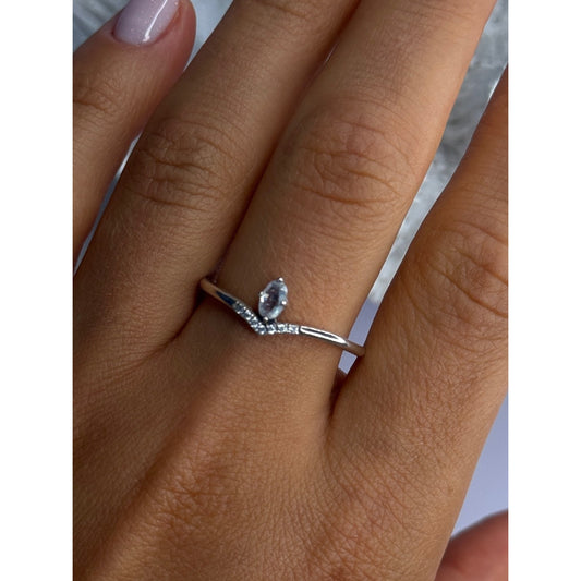 ALE 62 925 STERLING SILVER TOPAZ & BERYL RING SIZE 10
