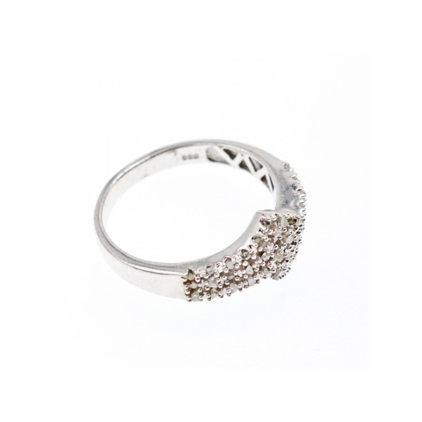 925 STERLING SILVER WHITE TOPAZ RING SIZE 9