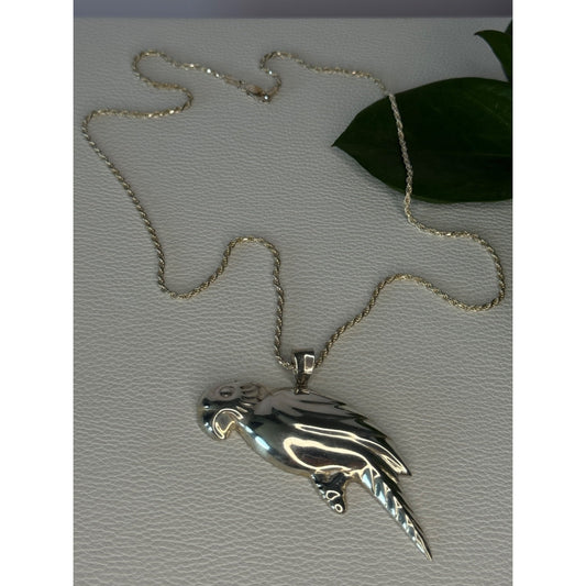 925 Sterling Silver Bird Necklace Length 20 inch