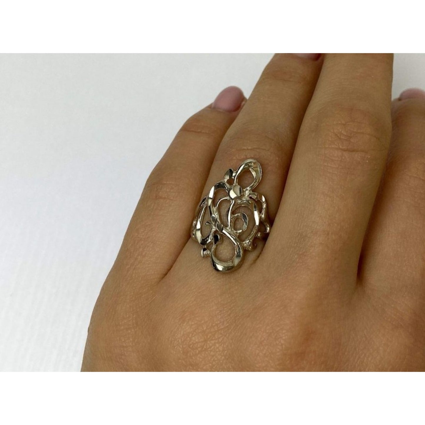 925 STERLING SILVER RING SIZE 6.5 ITALY