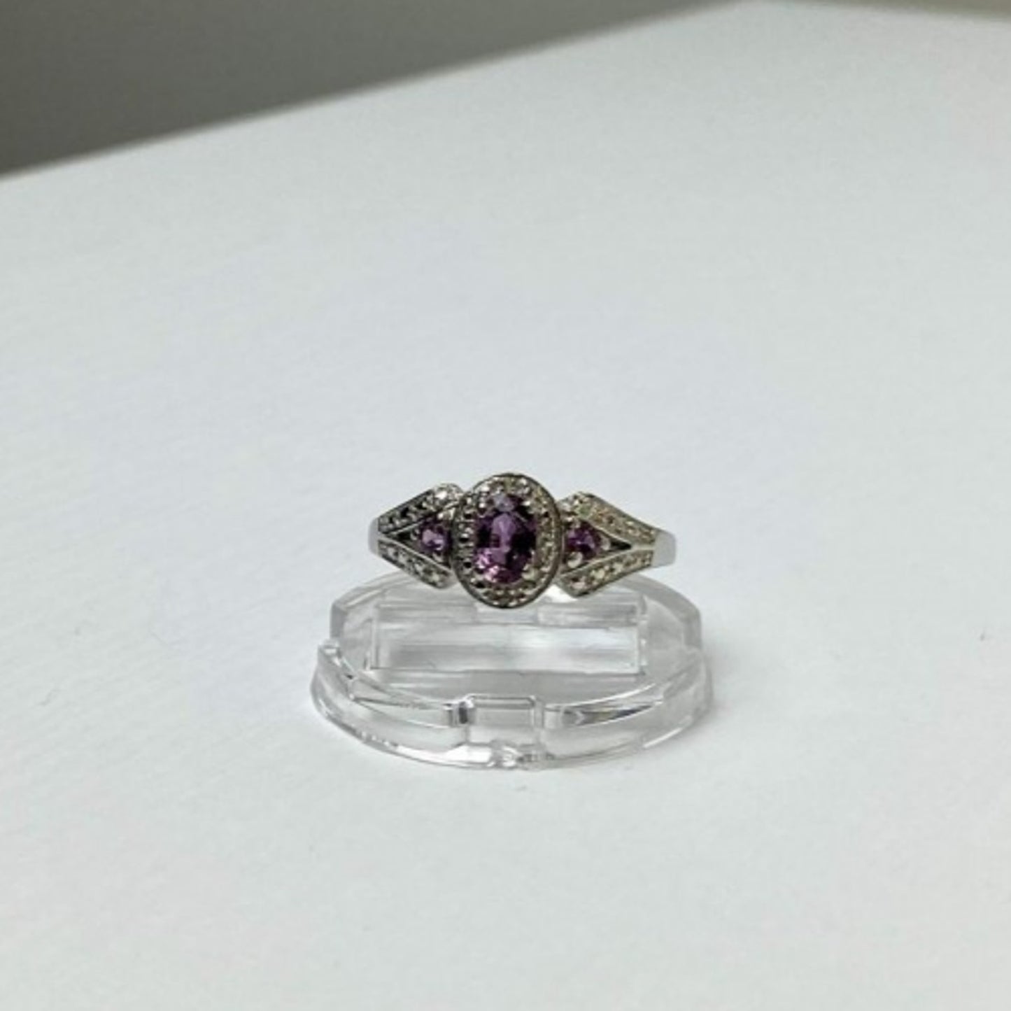 925 STERLING SILVER TOURMALINES RING SIZE 8