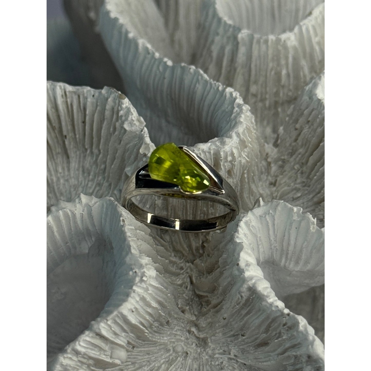 925 STERLING SILVER TOURMALINE RING SIZE 6