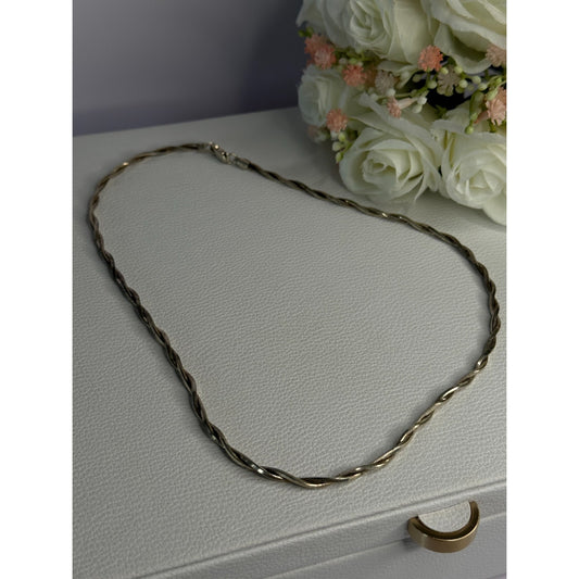 925 STERLING SILVER ITALY FAS NECKLACE LENGTH 18 INCH