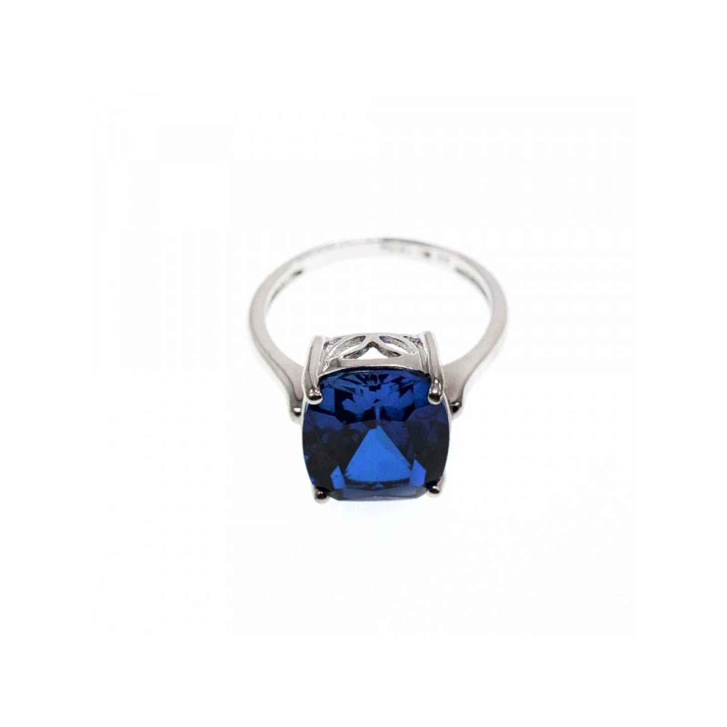 925 STERLING SILVER BLUE SAPPHIRE RING SIZE 6.5
