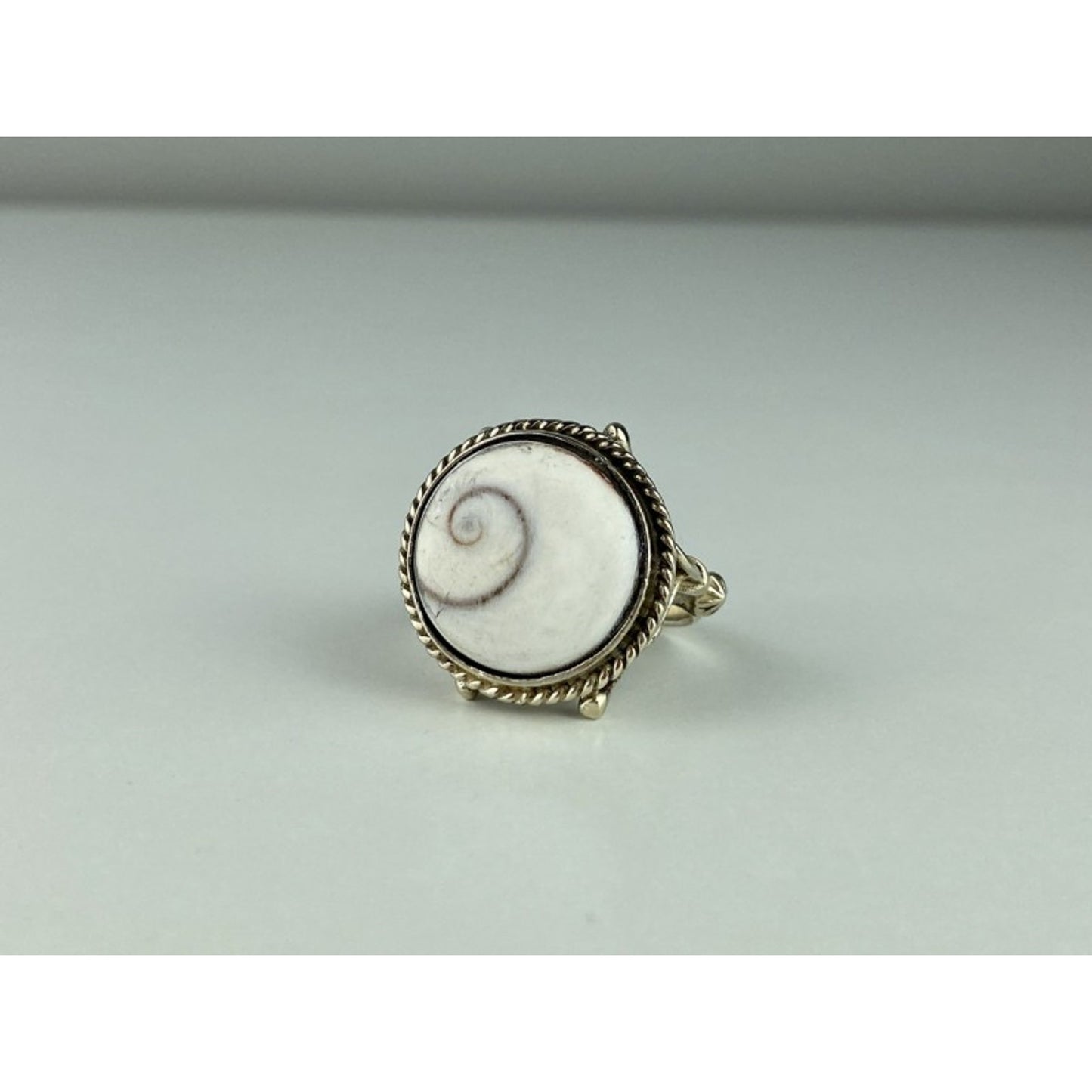 VINTAGE 925 STERLING SILVER AGATE RING SIZE 9.5