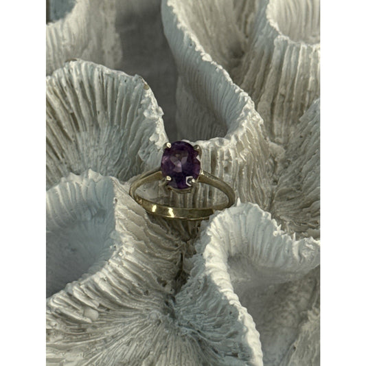 925 STERLING SILVER AMETHYST RING SIZE 6.5
