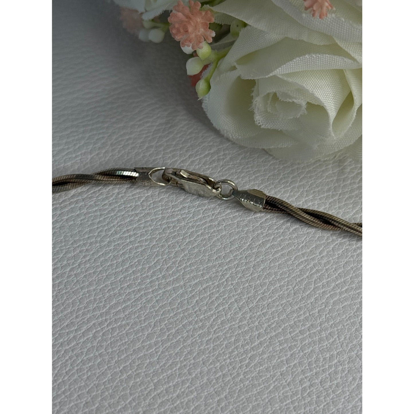 925 STERLING SILVER ITALY FAS NECKLACE LENGTH 18 INCH