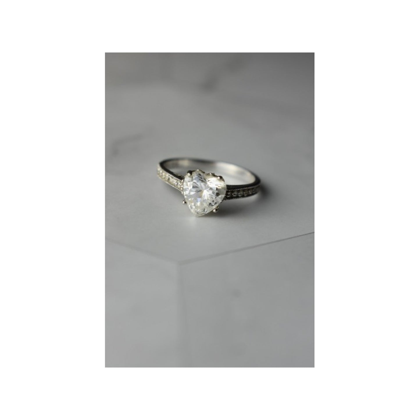 925 STERLING SILVER CZ "HEART" RING SIZE 8