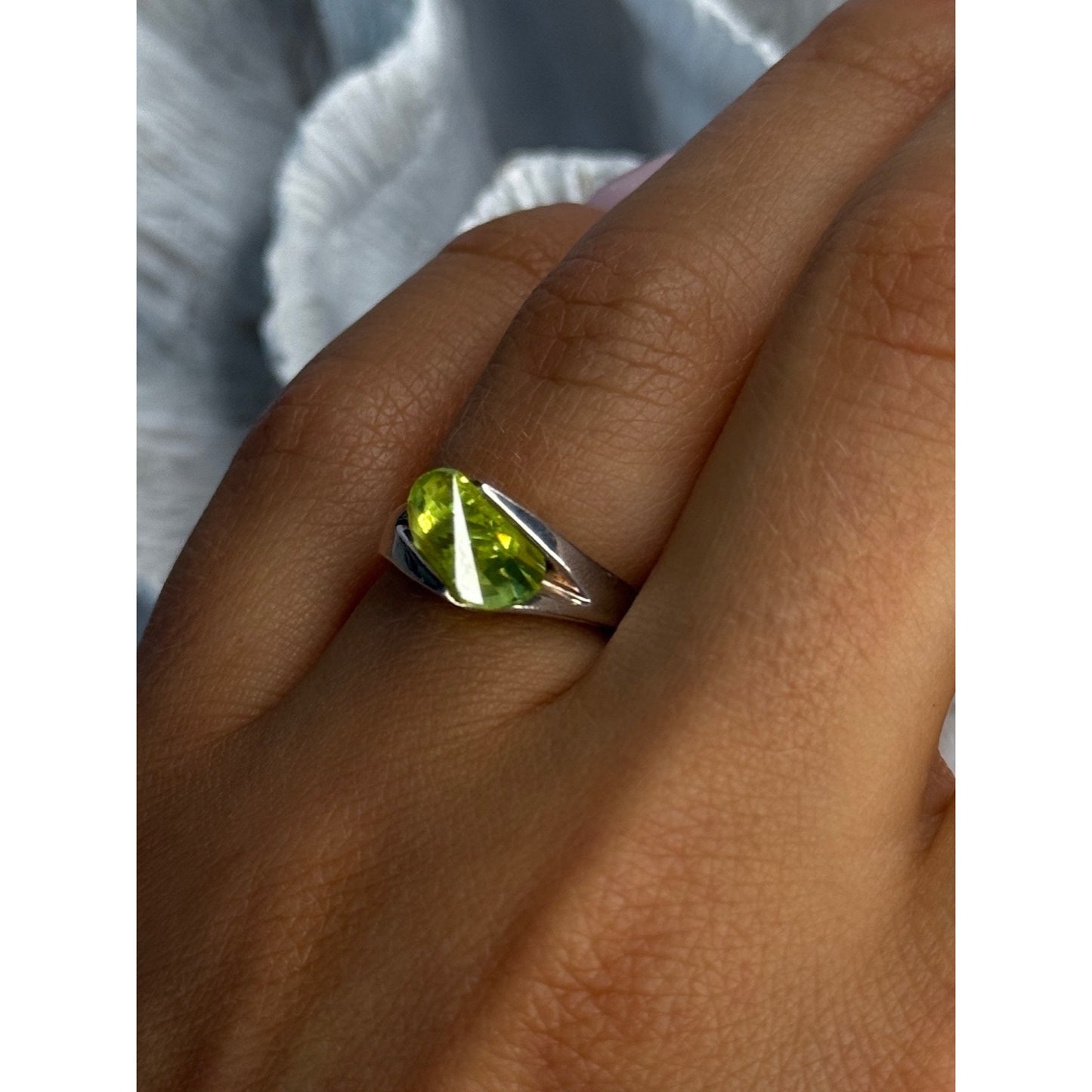 925 STERLING SILVER TOURMALINE RING SIZE 6