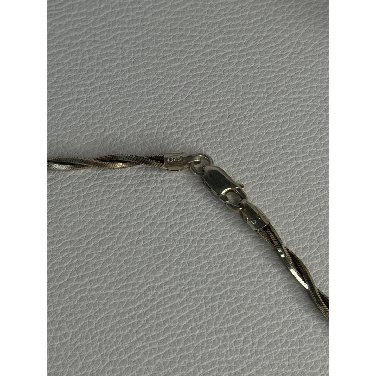 925 STERLING SILVER ITALY FAS NECKLACE LENGTH 18 INCH