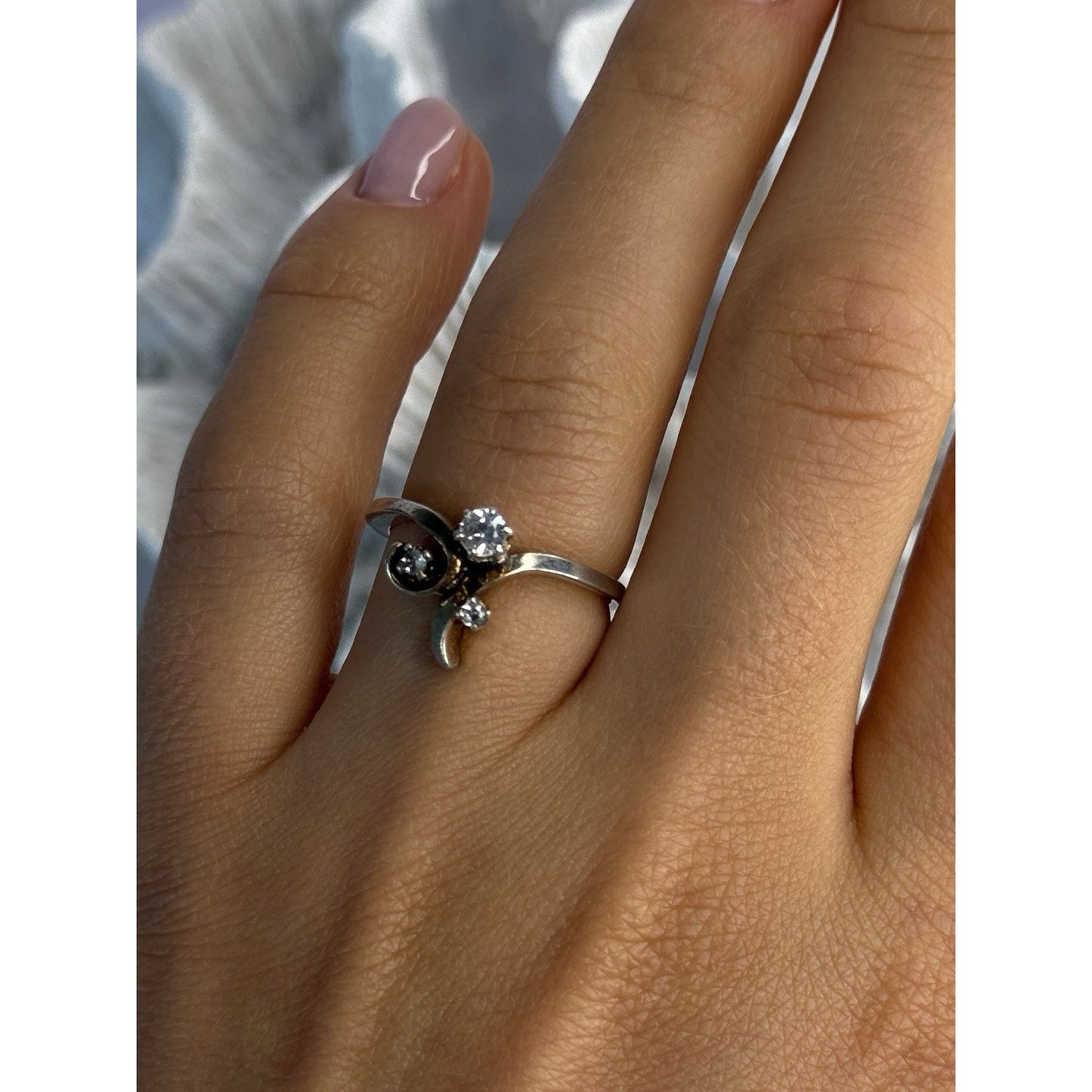 925 STERLING SILVER BERYL RING SIZE 7