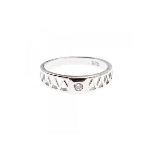 925 STERLING SILVER CZ BAND RING SIZE 8