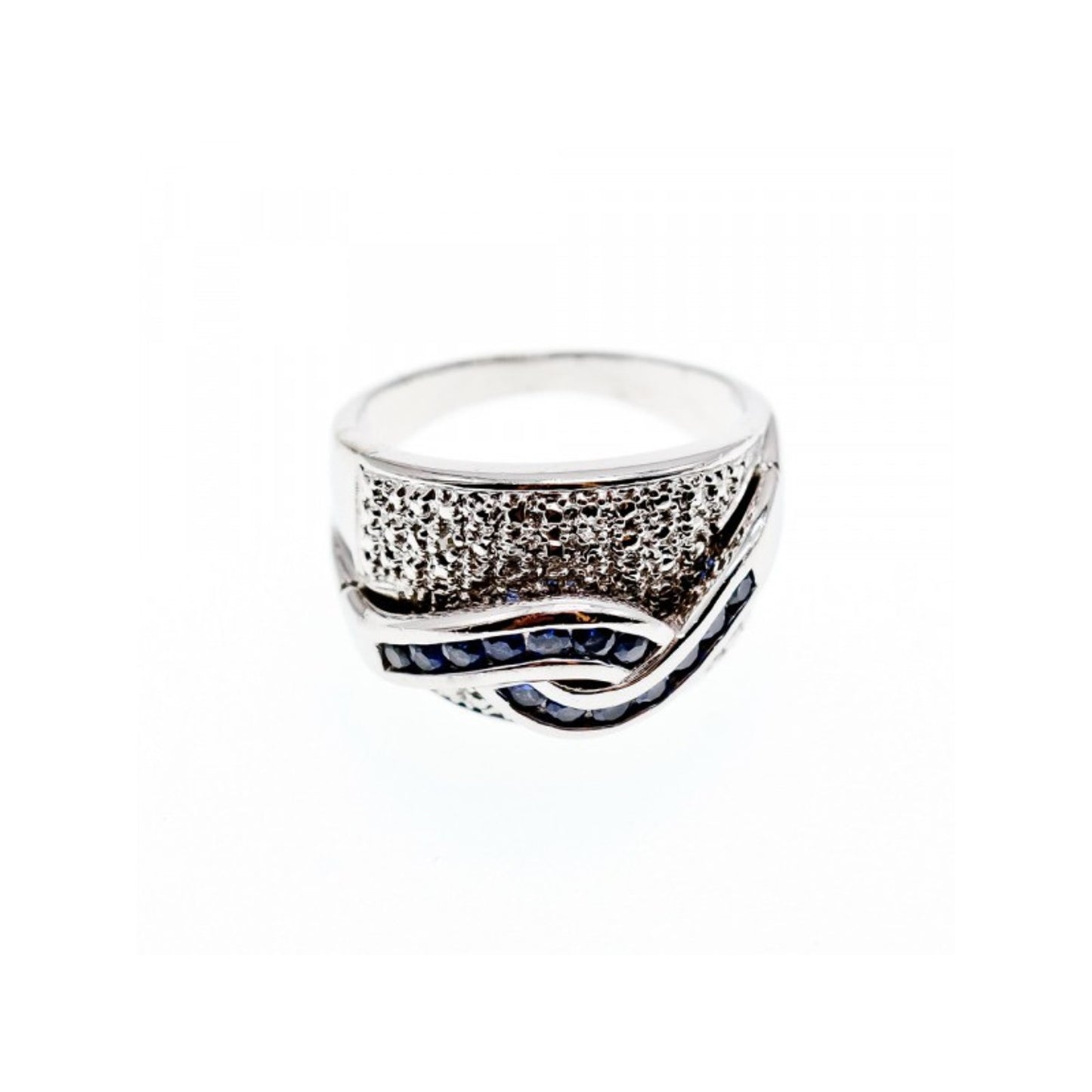 925 STERLING SILVER SAPPHIRES RING SIZE 11.75