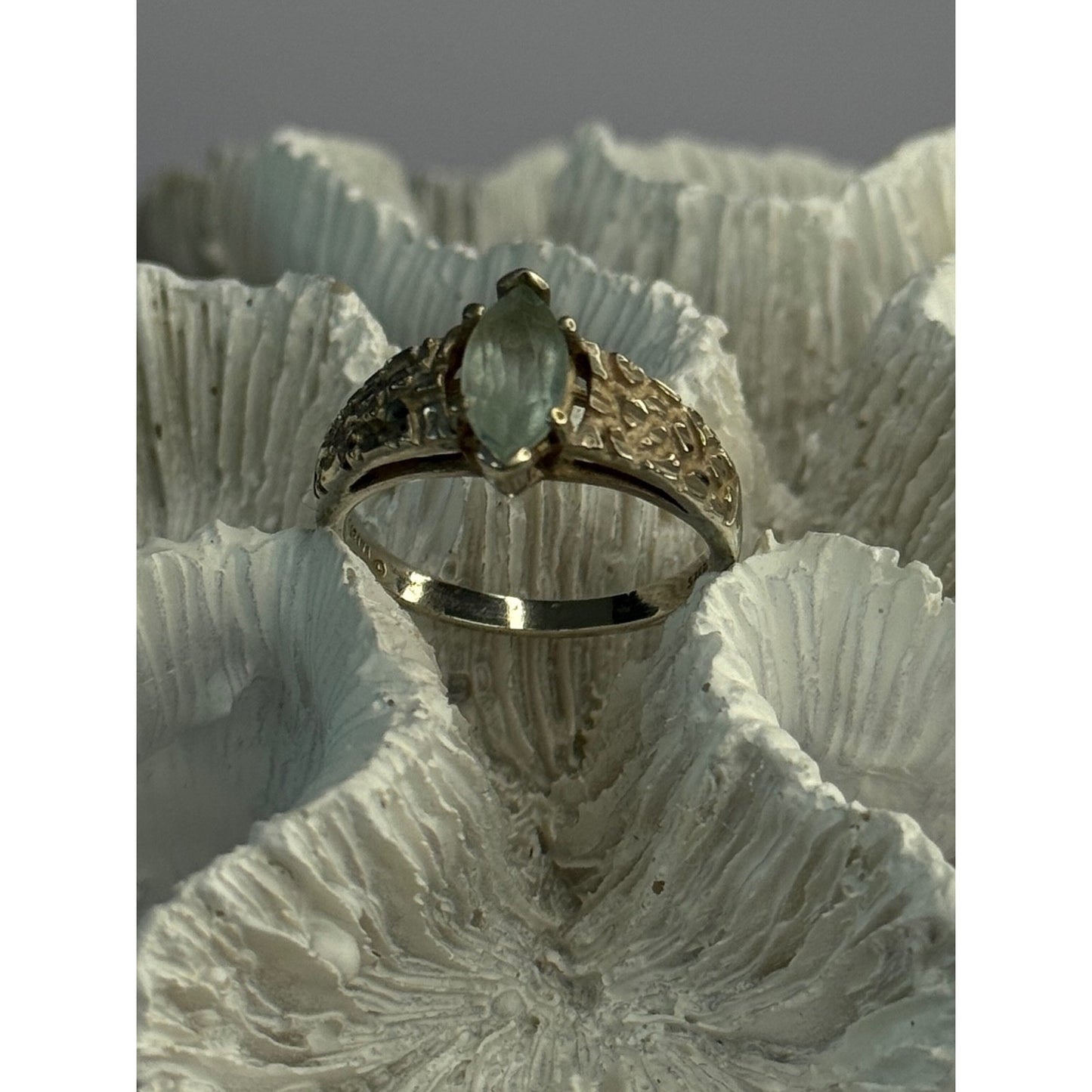 KABANA 925 STERLING SILVER BLUE TOPAZ RING SIZE 9