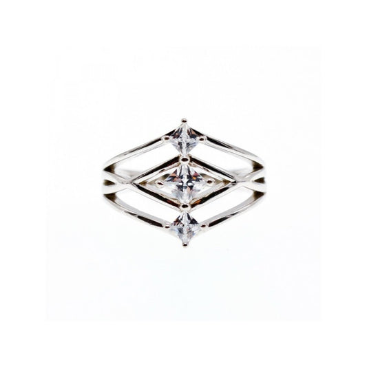 925 STERLING SILVER CZ RING SIZE 8.5