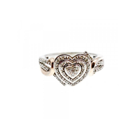 925 STERLING SILVER CZ "HEART" RING SIZE 7