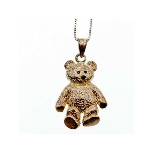 925 Sterling Silver "Bear" Chain with Pendant Italy