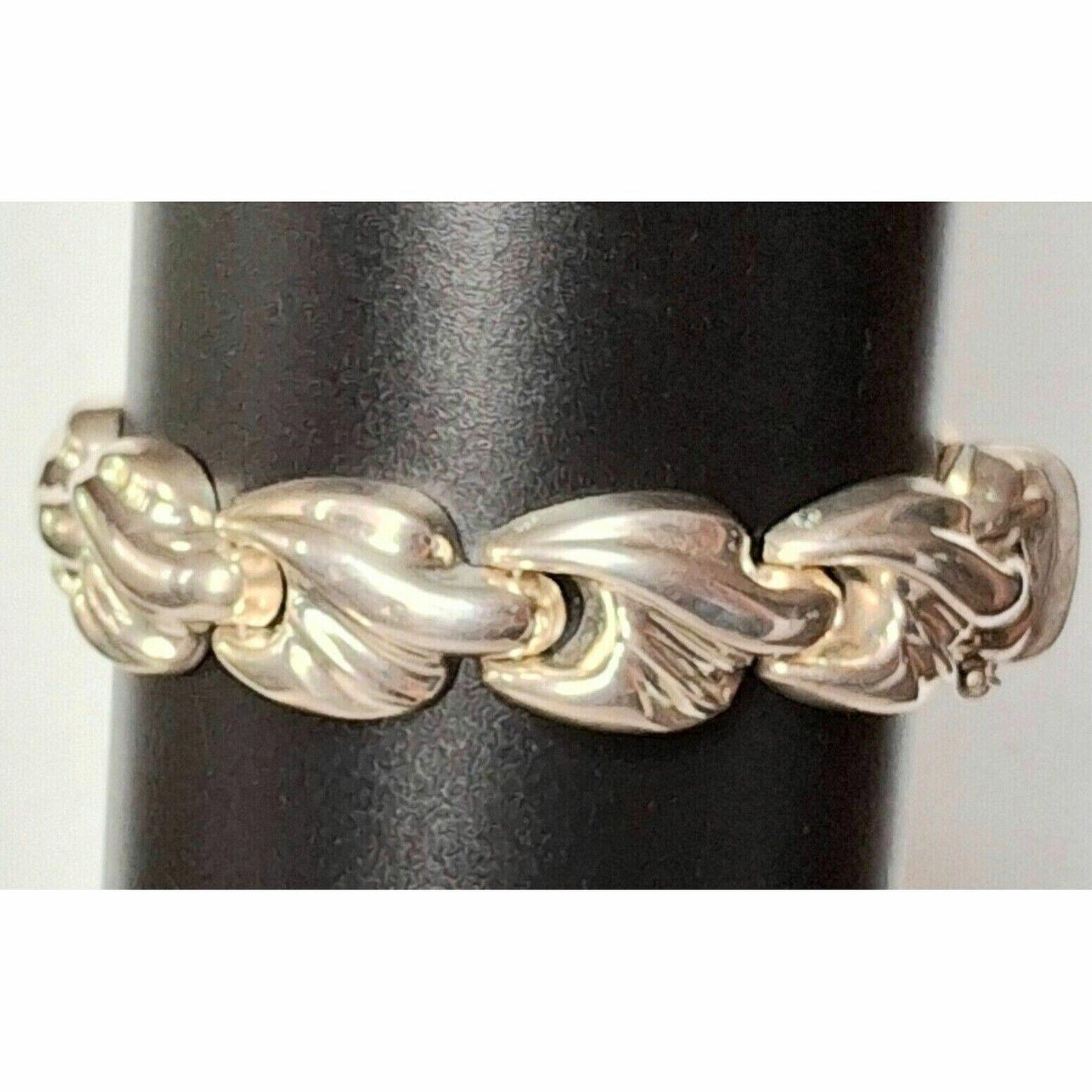 IBB ITALY  ABSTRACT  LINKS CHAIN 925 STERLING SILVER BRACELET SKY