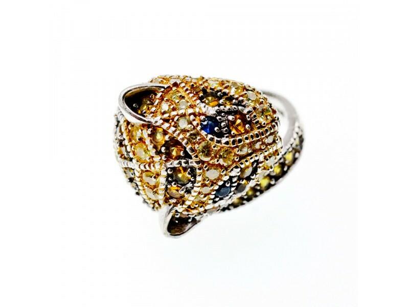 925 STERLING SILVER CZ "LIONESS" RING SIZE 5.5