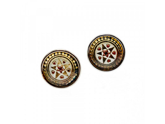 VINTAGE 925 STERLING SILVER ENGRAVING STUD EARRINGS