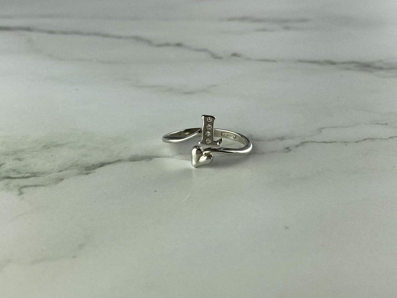 925 Sterling Silver CZ "Love" Ring Size 8