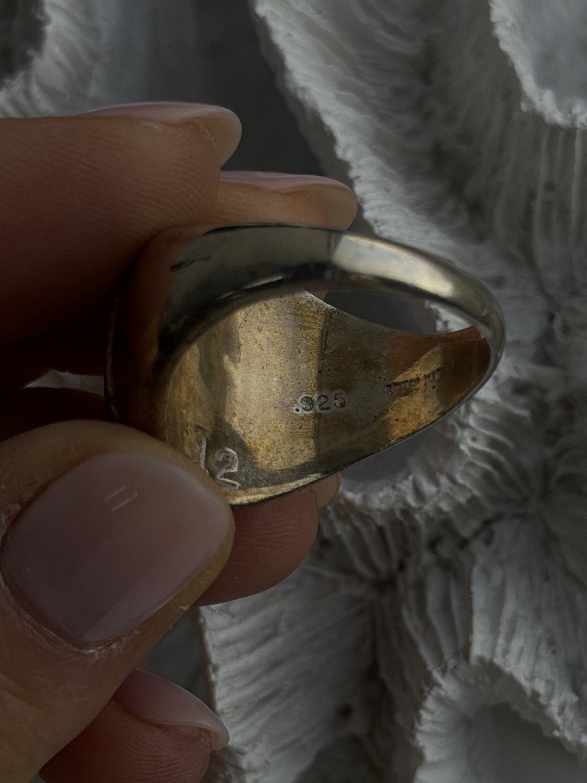 Vintage 925 Sterling Silver Tiger's Eye Ring Size 11.5
