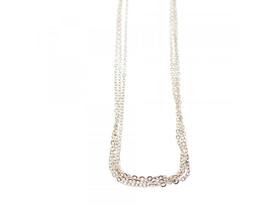 925 Sterling Silver "3 Chains" Necklace