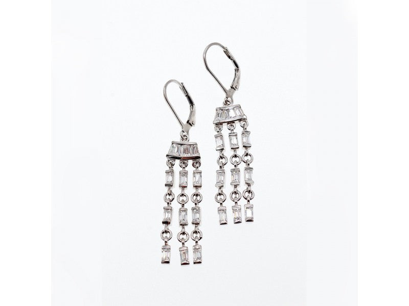 925 Sterling Silver CZ "Party" Earrings
