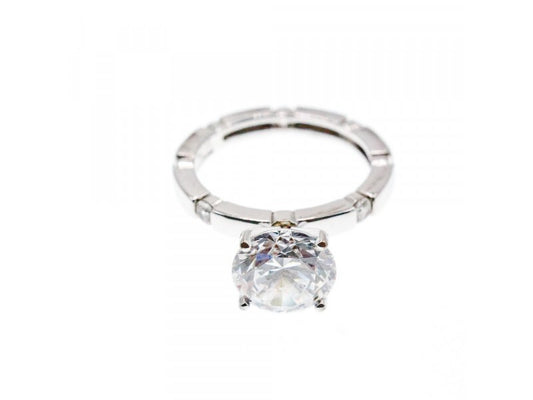 925 Sterling Silver CZ Ring Size 6