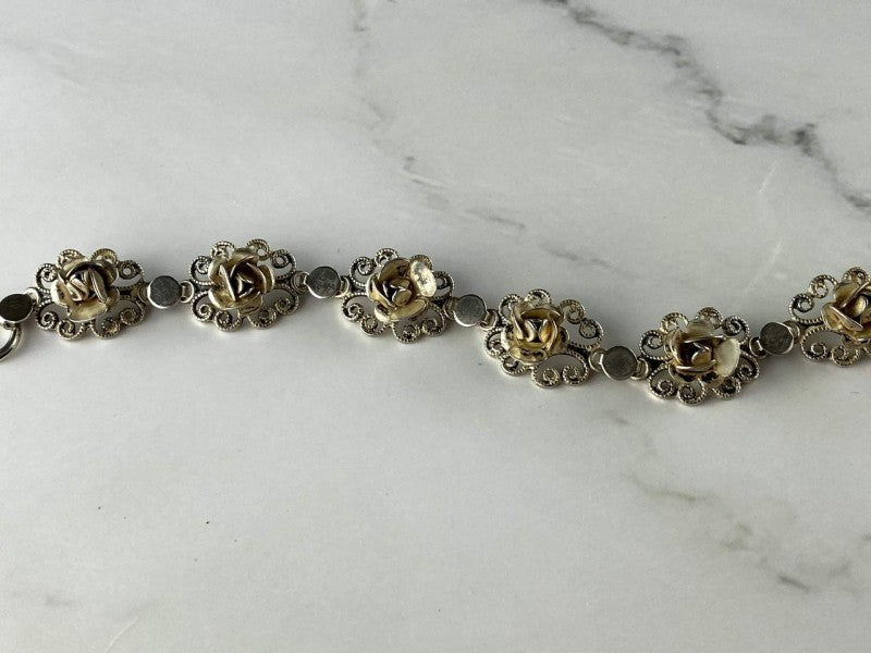 Vintage 925 Sterling Silver Bracelet Size 7 In