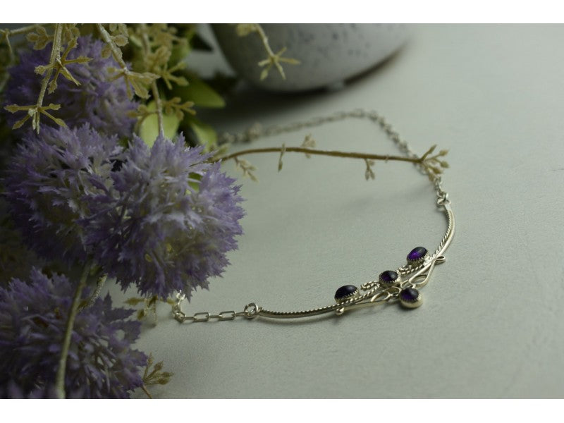 925 Sterling Silver Iolite Necklace