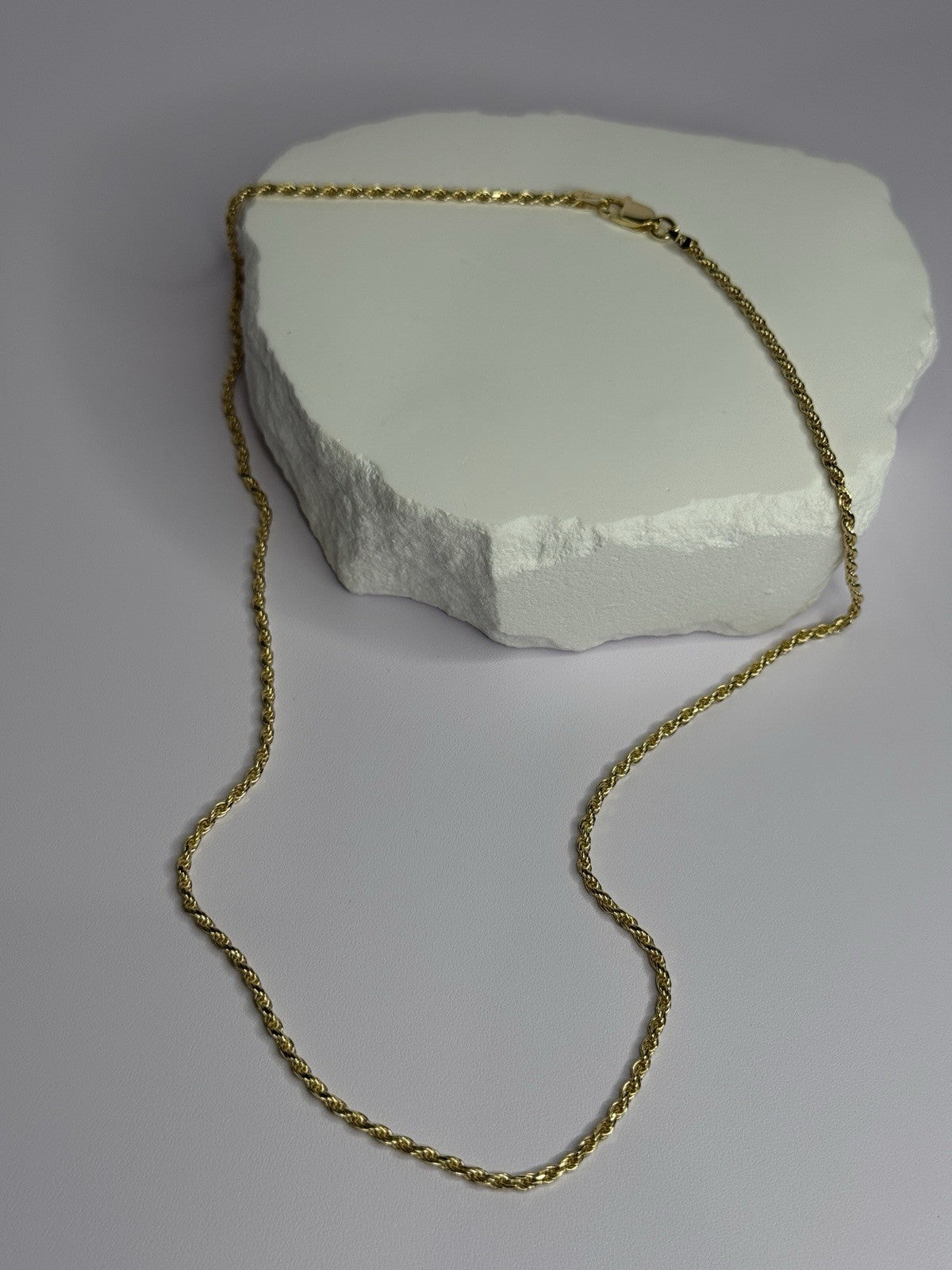 925 Sterling Silver Gold Plated Chain Length 18 Inch