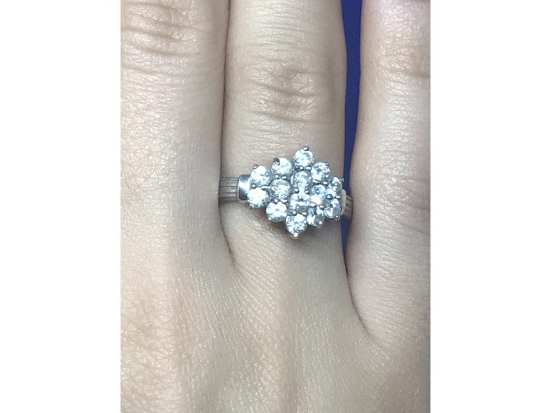 925 Sterling Silver CZ Ring Size 6.5