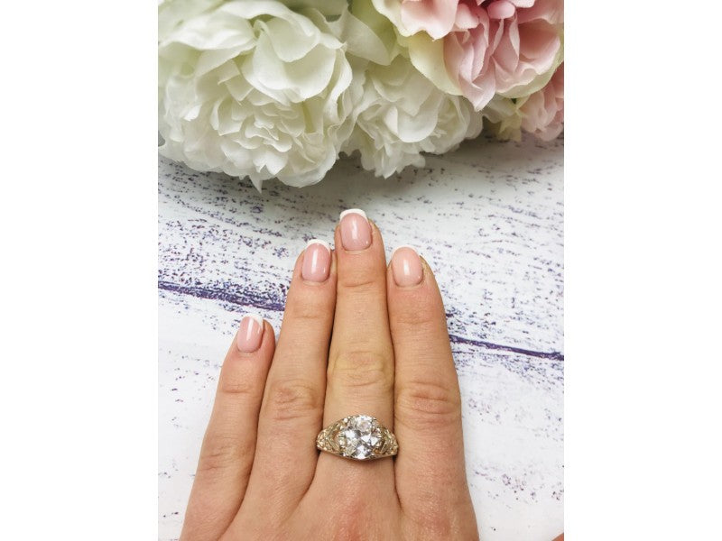 925 Sterling Silver CZ Ring Size 7.5