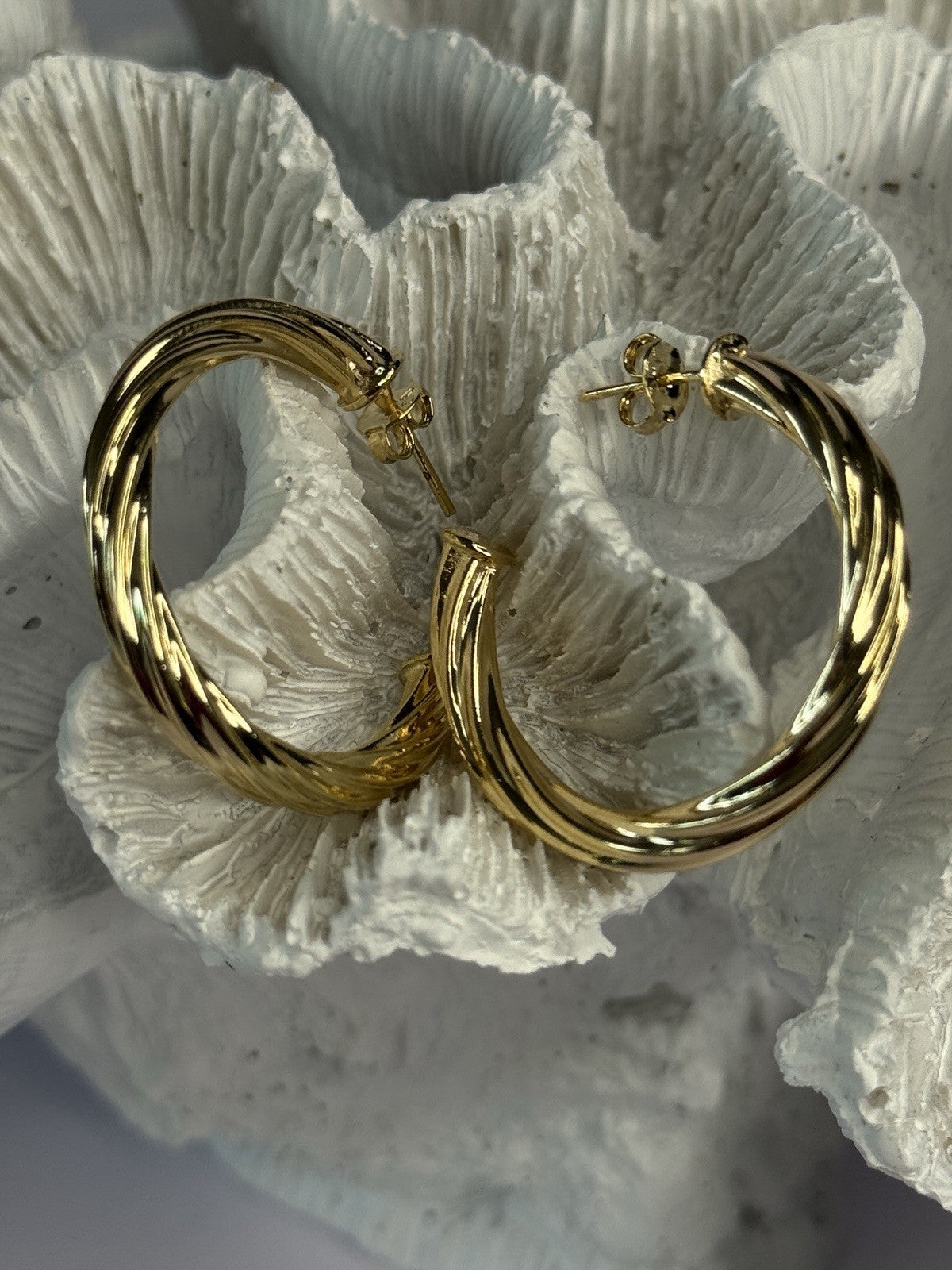 Gold Plated Earrings Length 1.25 Inch