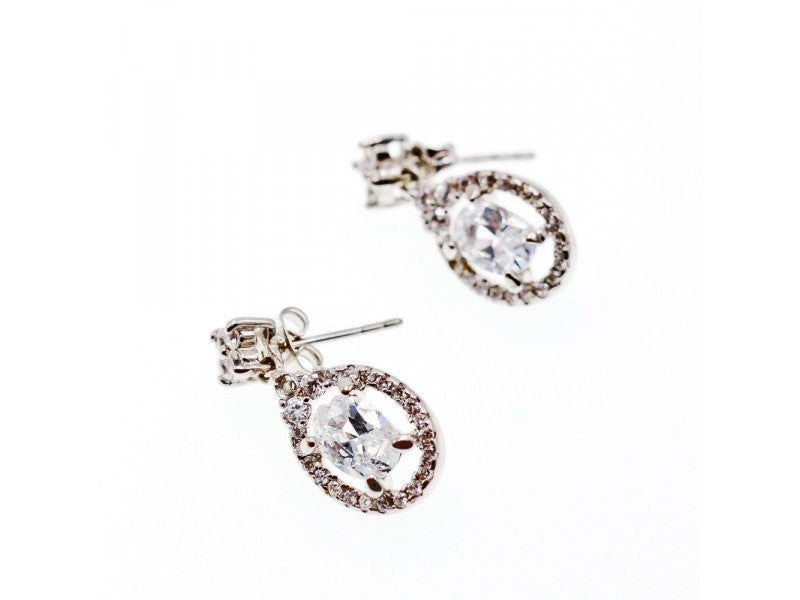 925 Sterling Silver CZ Stud Earrings