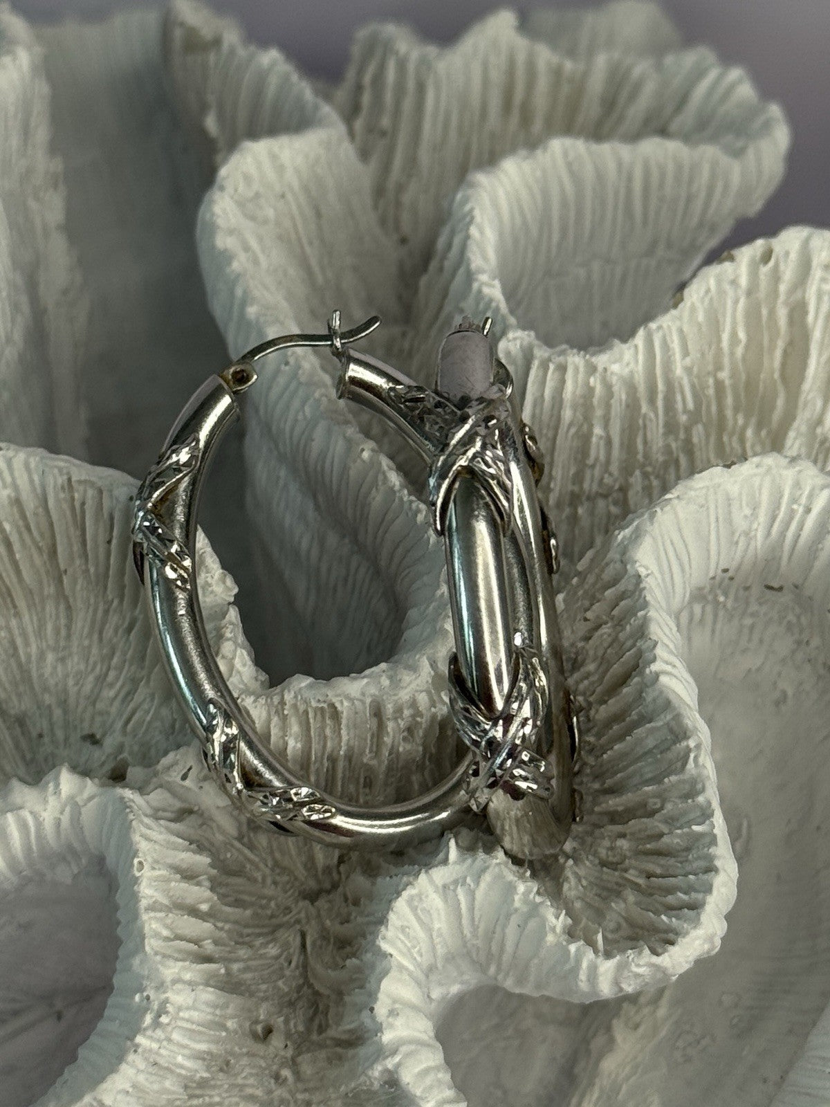 Classy 925 Sterling Silver Earrings Length 1.60 Inch