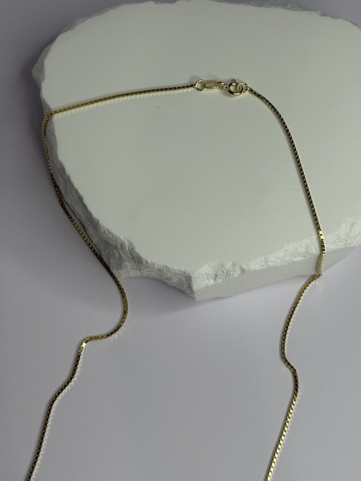 925 Sterling Silver Gold Plated Chain Length 18 Inch