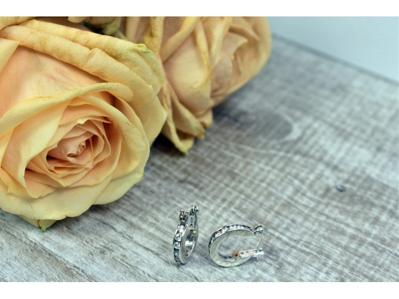 925 Sterling Silver CZ Classic Earrings Thailand