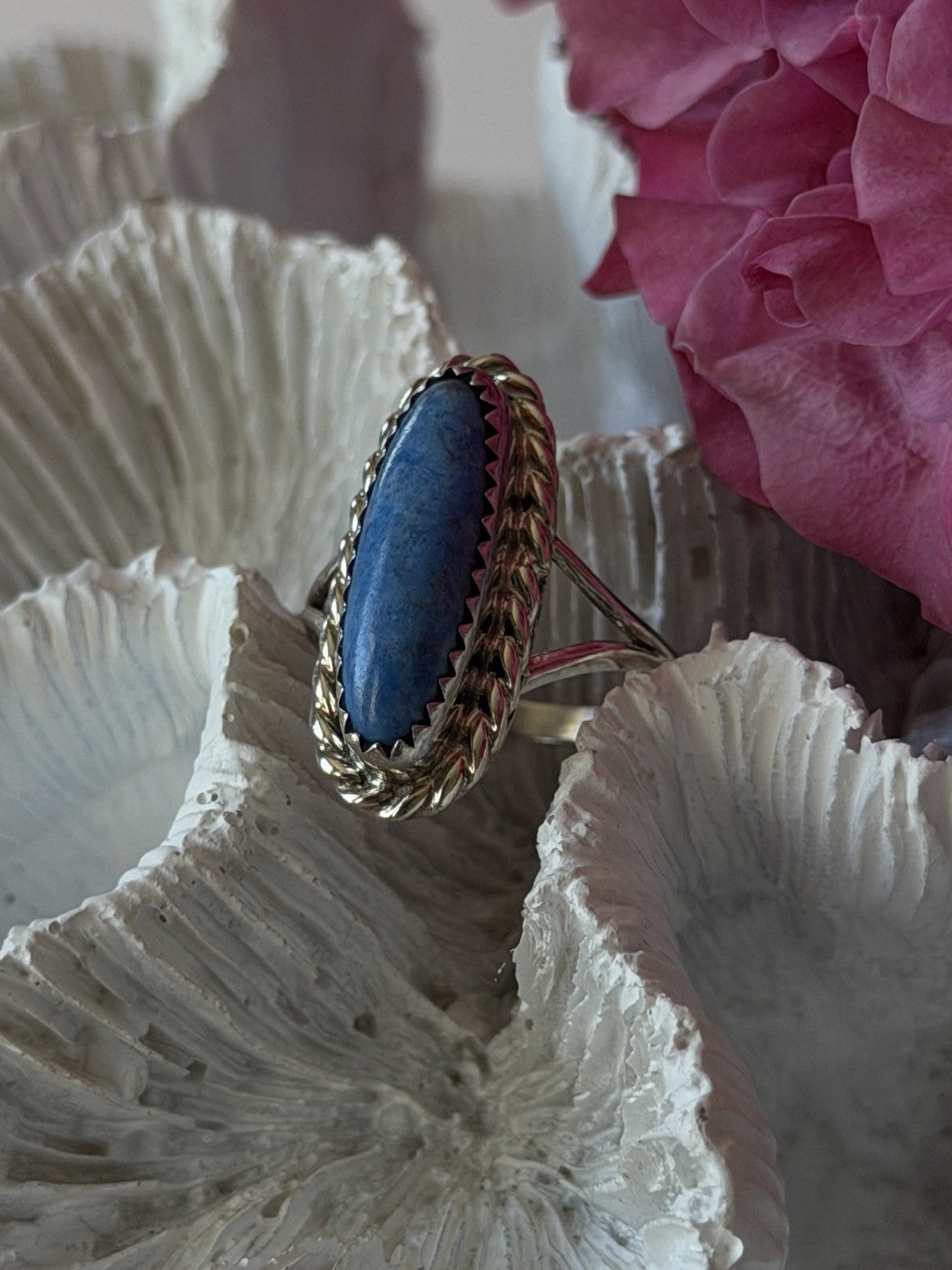 Vintage 925 Sterling Silver Turquoise Ring Size 6