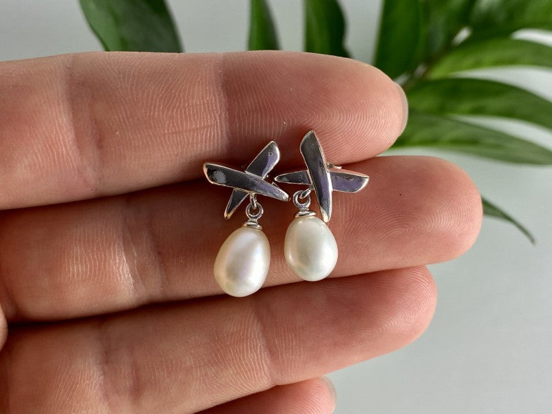 925 Sterling Silver Pearls Earrings