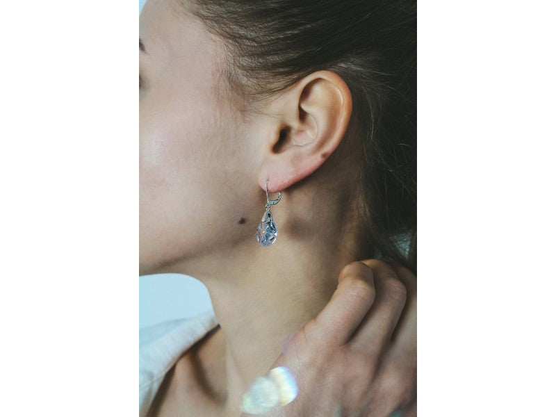 925 Sterling Silver Jewelry Glass "Charm" Earrings