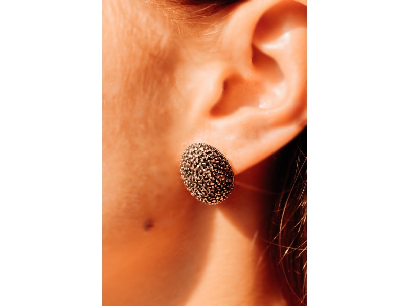 925 Sterling Silver Marcasites Stud Earrings