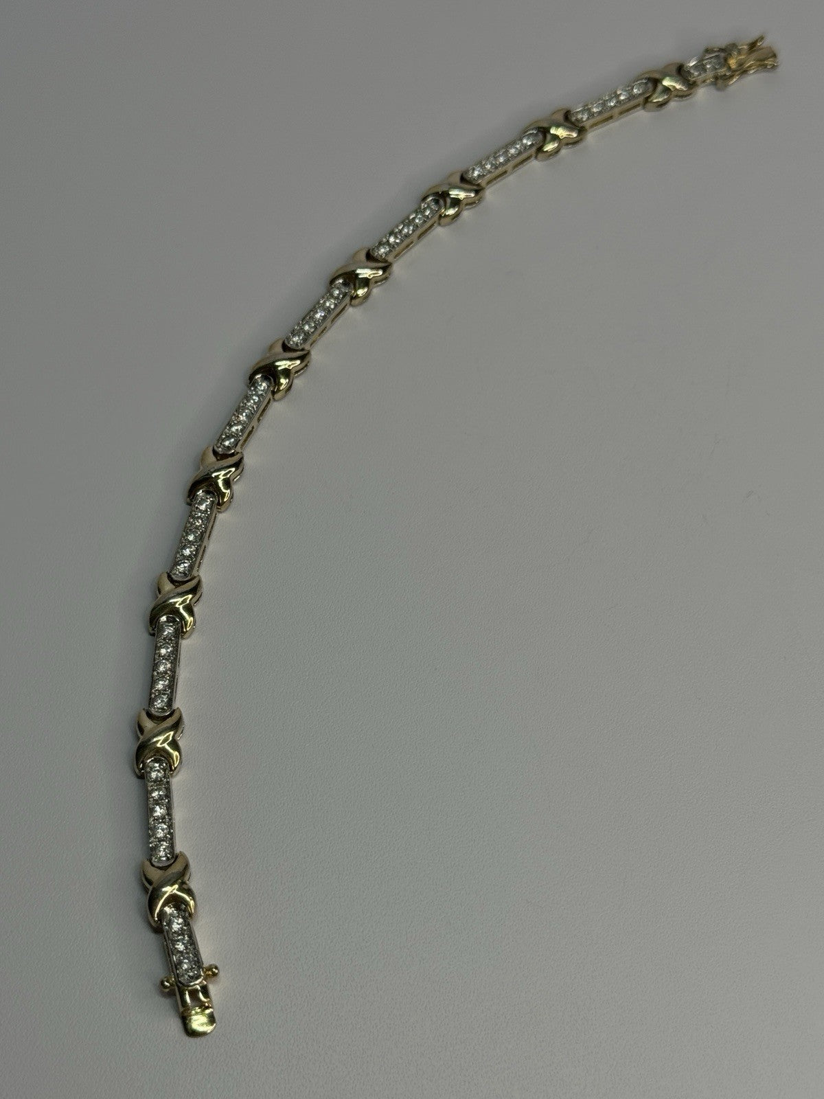 Elegant 925 Sterling Silver CZ Bracelet Length 7.5 Inch