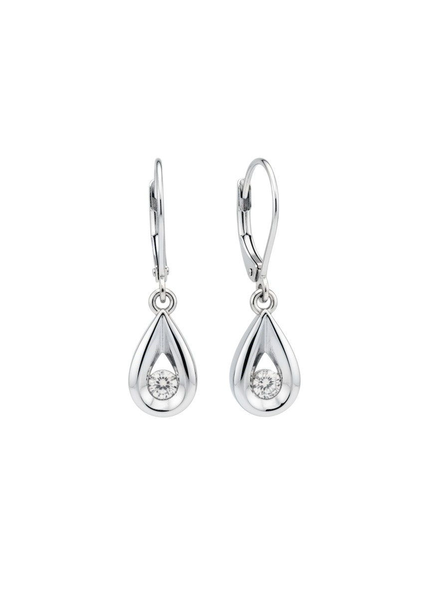 14K White Gold Diamond 0.12 ct Earrings