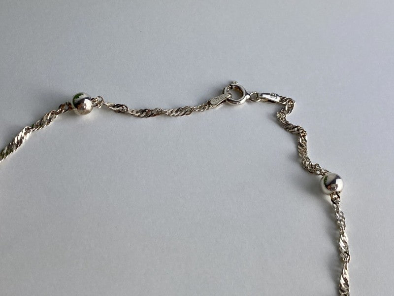 925 Sterling Silver Necklace Italy 17.7 In