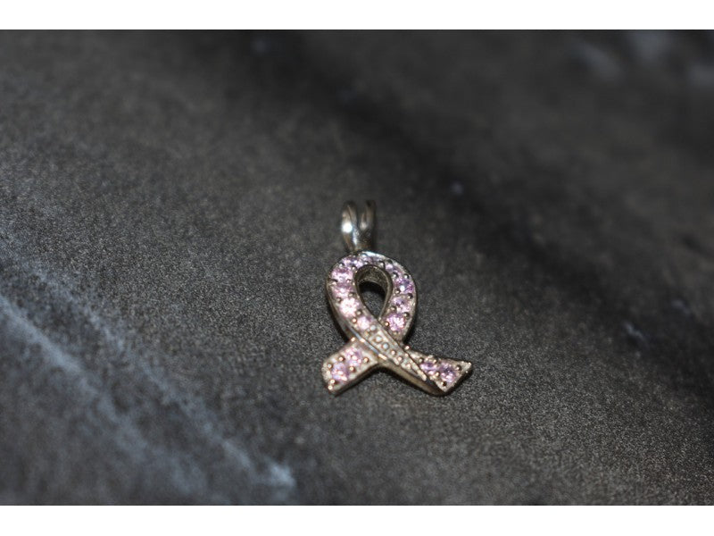 925 Sterling Silver Pink CZ Pendant