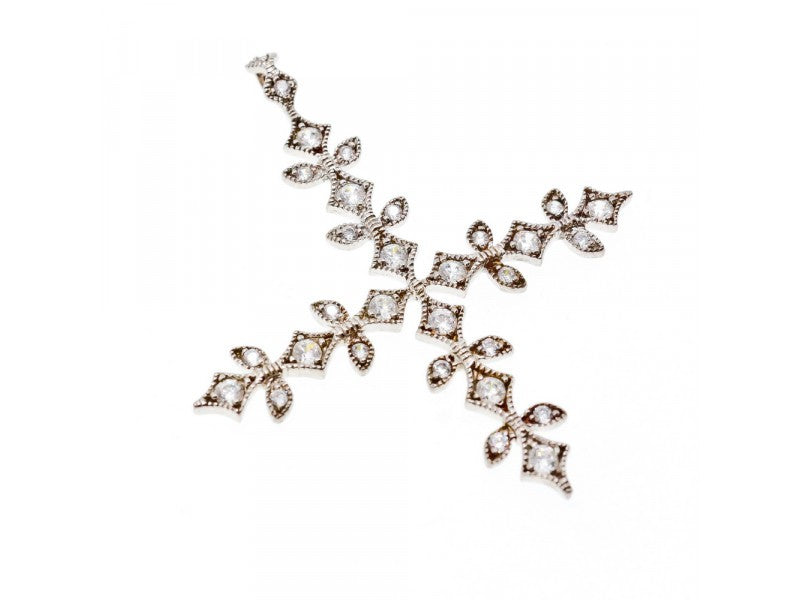 925 Sterling Silver CZ "Snowflake" Pendant