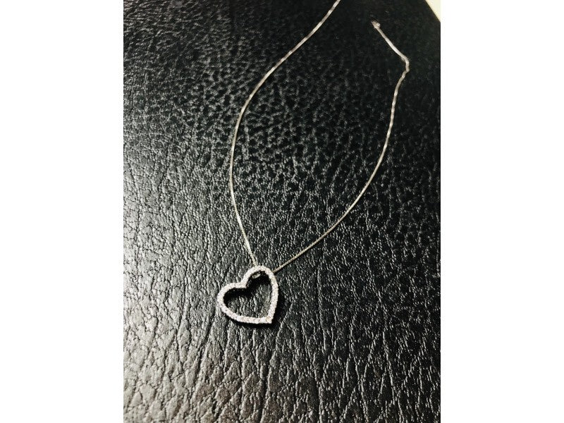 925 Sterling Silver CZ "Heart" Chain with Pendant